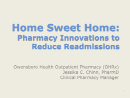 Home Sweet Home: Pharmacy Innovations to