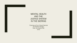 Mental Health and the Justice System In Nevada