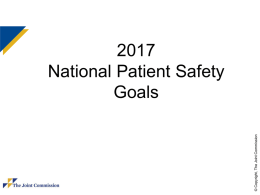 2017 National Patient Safety Goals