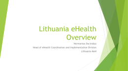 N.Ducinskas. Lithuania eHealth Overview_e_129x