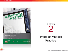 Types of Medical Practice - McGraw Hill Higher Education