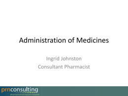 Administration of Medicines