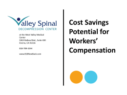 Work Comp Savings - Valley Spinal Decompression Center