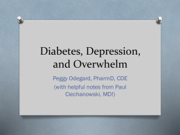 Diabetes, Depression, and Overwhelm
