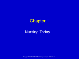 Nursing 110 Introduction to Professional Nursing Roles