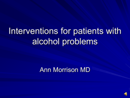 Interventions for patients with alcohol problems