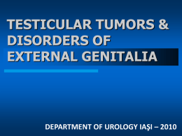 Testicular Tumours and Disorders of External