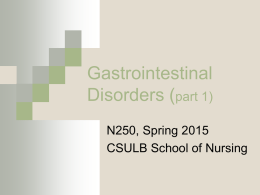 GI Disorders PPT (part one)