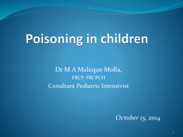 Poisoning in children - Wikispaces