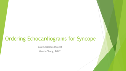 Ordering Echocardiograms for Syncope