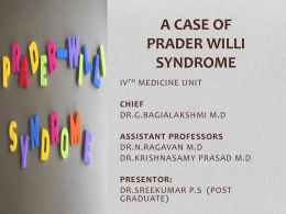 A case of Prader Willi Syndrome