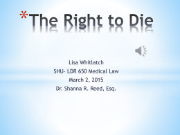 The Right to Die