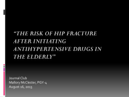 The Risk of Hip Fracture after Initiating Antihypertensive Drugs in the