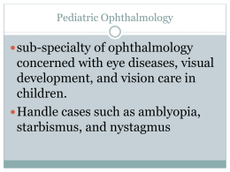 Testing Visual Acuity in Nystagmus Patients
