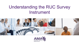 Understanding the RUC Survey Instrument