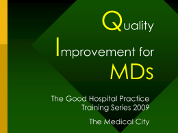 Are you a quality improvement advocate?