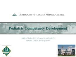 Pediatric Competency Development - Dartmouth