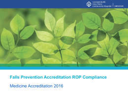 Falls Prevention Accreditation ROP Compliance