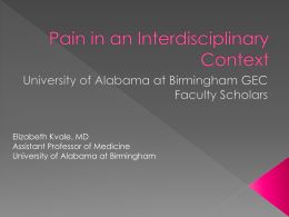Pain - University of Alabama at Birmingham