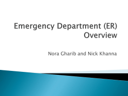 Emergency Department (ER) Overview