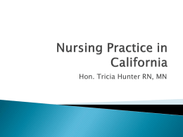 Nursing Practice in California