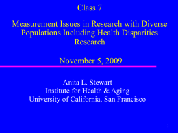 across groups - University of California, San Francisco