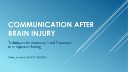 Communication after brain injury - Brain Injury Association Of