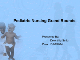 Pediatric Grand Rounds Presentation