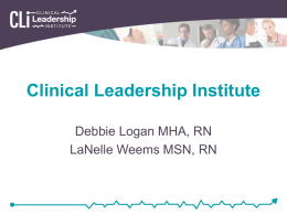 Clinical Leadership Institute - The Mississippi Rural Hospital Alliance