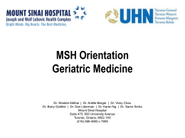 MSH Orientation Slides
