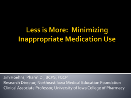 Less is More: Minimizing Inappropriate Medication Use
