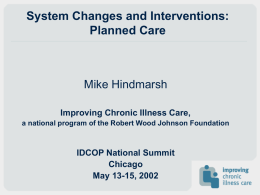 System Changes and Interventions