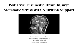 Pediatric Traumatic Brain Injury: Metabolic
