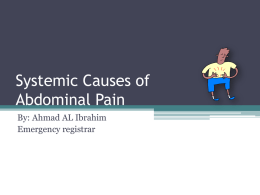 Systemic Causes of Abdominal Pain