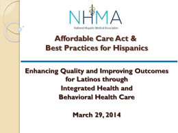 Presentation - National Hispanic Medical Association