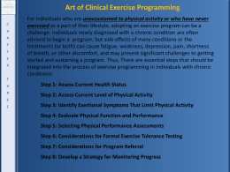 Art of Clinical Exercise Programming