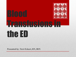 Blood Transfusions