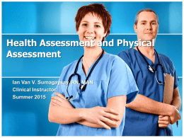 Health Assessment and Phyical Exam by IVS