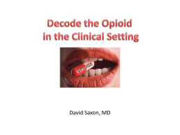 decode the opiod