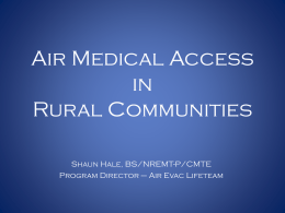 Air Medical Access - Rural Health Association of Tennessee