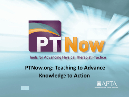 Teaching to Advance Knowledge to Action