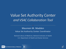 Value Set Authority Center