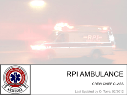 RPI Ambulance Crew Chief Class