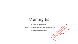 Meningitis - University of Ottawa