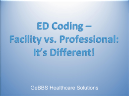 ED Coding – Facility vs. Professional: It`s Different!