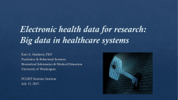 Electronic Health Data for Research