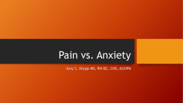 Pain vs. Anxiety - Orthopedics Magazine