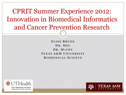 Innovation Generation - University of Texas School of Public Health
