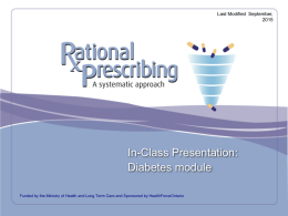 Slide Deck - Rational Prescribing