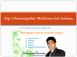 Top 4 Homeopathic Medicines for Asthma.